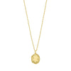 Sterling Silver Gold Plated Oval Vine Locket Necklace