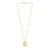Sterling Silver Gold Plated Oval Vine Locket Necklace