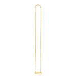 14K Yellow Gold Elongated Link Paperclip Necklace, view 2