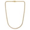 Classic Miami Cuban White Pave Solid Chain in 14k Yellow Gold (6.00 mm)