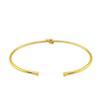 14K Yellow Gold Polished Cuff Bangle with Knot (5.50 mm), view 3