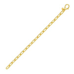 14K Yellow Gold Charm Lock Paperclip Chain, view 3