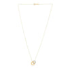14k Yellow Gold High Polish Linked Mother of Pearl Circles Necklace