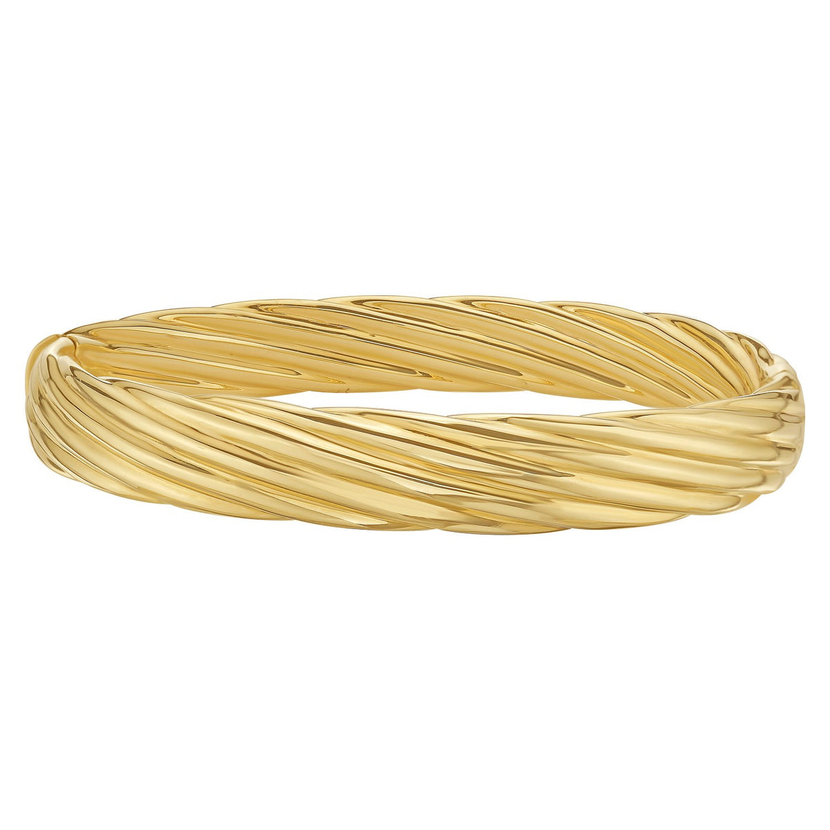 14K Yellow Gold Twist Bangle (10.00 mm), view 2