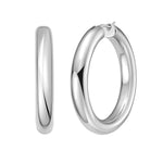 Sterling Silver Round Hoop Earrings (30.00 mm)
