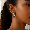 Sterling Silver Round Hoop Earrings (30 mm)