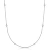 14K White Gold Diamonds by the Yard Necklace