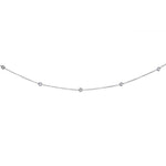 14K White Gold Diamonds by the Yard Necklace, view 3