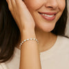 14K Yellow Gold Faceted Bead and Freshwater Pearl Bracelet (3.00 mm), view 2