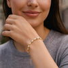 14K Yellow Gold Faceted Bead and Freshwater Pearl Bracelet (3.00 mm), view 3