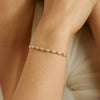 14K Yellow Gold Faceted Bead and Freshwater Pearl Bracelet (3.00 mm), view 4