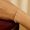 14K Yellow Gold Faceted Bead and Freshwater Pearl Bracelet (3.00 mm), view 5