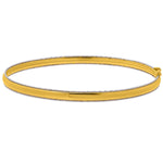 Two Tone Minimalist Bangle in 14K Yellow Gold (4.10 mm), view 2