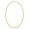14K Yellow Gold Petite Faceted Cuban Link Chain Necklace (4.50 mm)