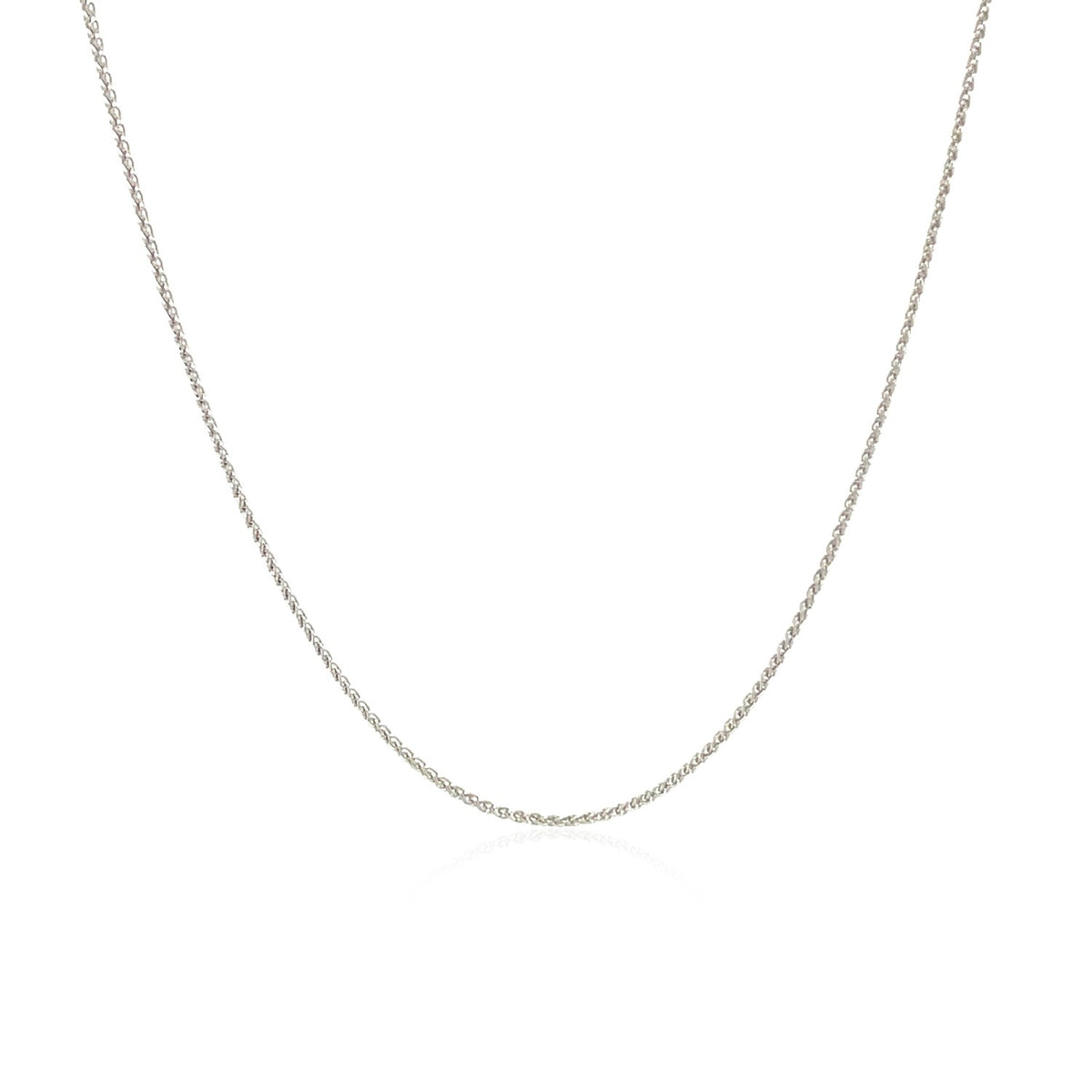 10k White Gold Wheat Chain 0.6mm, view 2