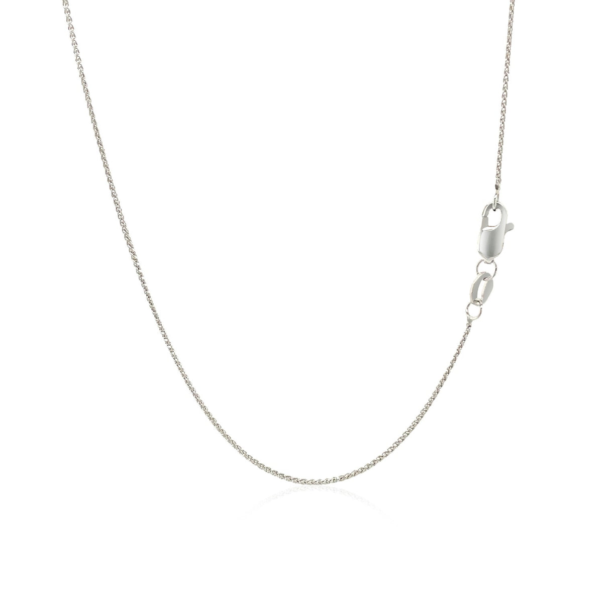 10k White Gold Wheat Chain 0.6mm, view 5