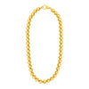 Sterling Silver Gold Plated Bold Bead Necklace