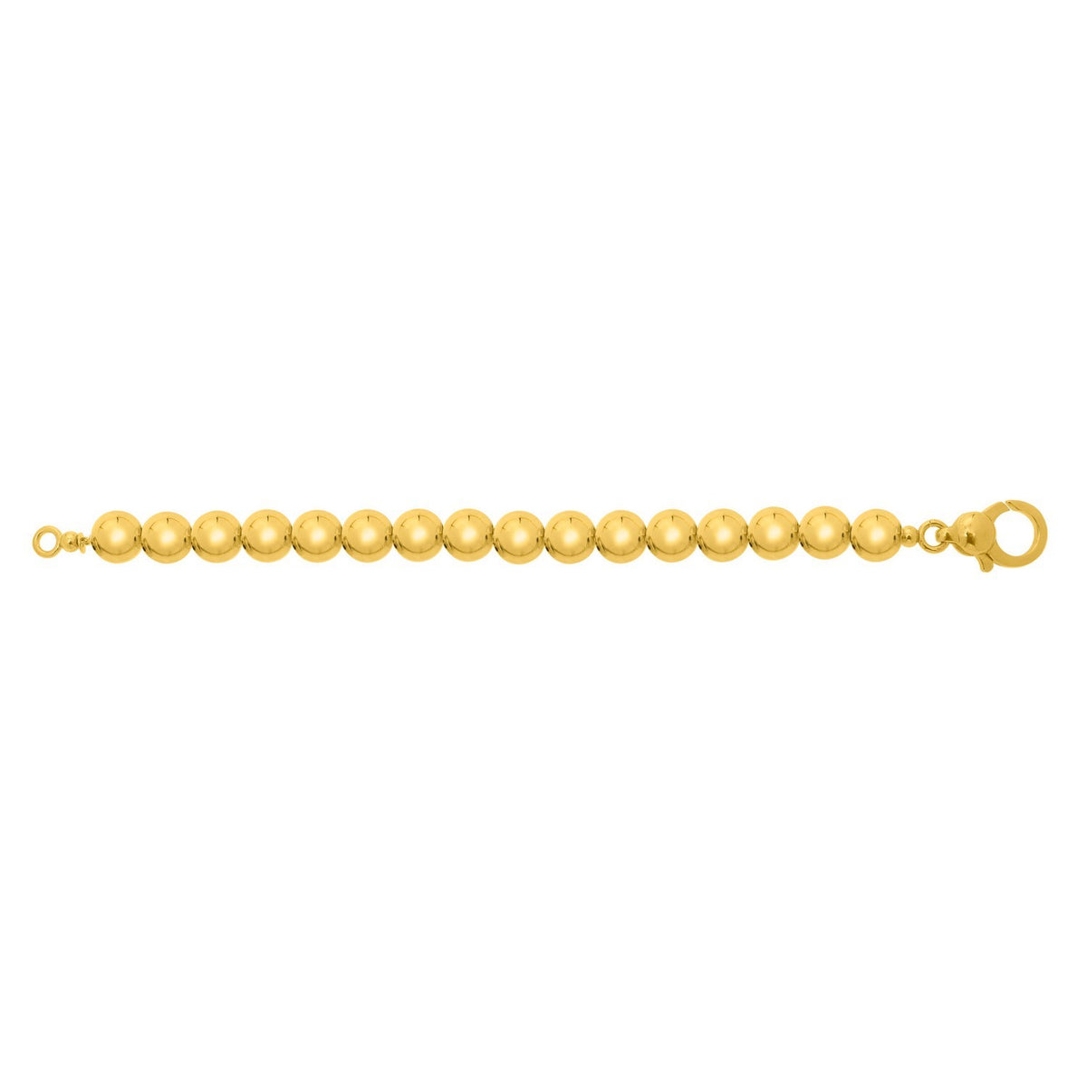 Sterling Silver Gold Plated Bold Bead Necklace, view 3
