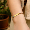 Sterling Silver Gold Plated Rainbow CZ ID Bracelet (2.70 mm), view 4