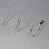 18k White Gold Round Cable Link Chain (0.97 mm)