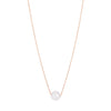 14k Rose Gold Pearl Solitaire Necklace