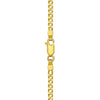 14k Yellow Gold Solid Curb Chain (2.60 mm)