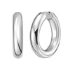 Sterling Silver Round Hoop Earrings (20.00 mm)