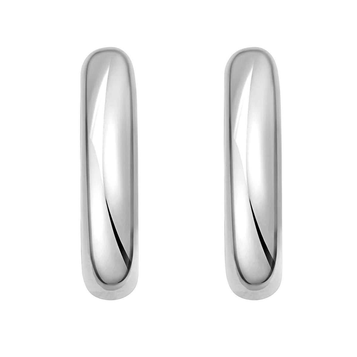 Sterling Silver Round Hoop Earrings (20.00 mm), view 2