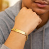 14K Yellow Gold Lite Cuban ID Bracelet (7.20 mm), view 3