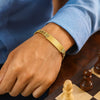 14K Yellow Gold Lite Cuban ID Bracelet (7.20 mm), view 4