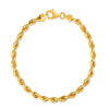 Silk Rope Chain Bracelet in 14K Yellow Gold (4.30 mm), view 2