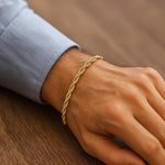 Silk Rope Chain Bracelet in 14K Yellow Gold (4.30 mm), view 5