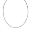 Sterling Silver Rhodium Plated Solid Round Byzantine Chain (4.10 mm), view 2