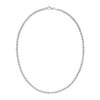 Sterling Silver Rhodium Plated Solid Round Byzantine Chain (4.10 mm), view 3