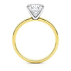 3 Carat Cushion Lab Grown IGI G/VS1 Diamond Solitaire Ring in 14K Yellow Gold