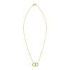 14K Two Tone Gold Interlocking Circle Necklace