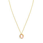 14K Tri Color Gold Trinity Chain Necklace