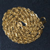 14k Yellow Gold Solid Diamond Cut Rope Chain (7.00 mm)