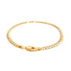 14K Two Tone Gold Pave Curb Bracelet (3.60 mm), view 3