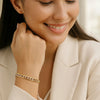 14K Two Tone Gold Pave Curb Bracelet (3.60 mm), view 6