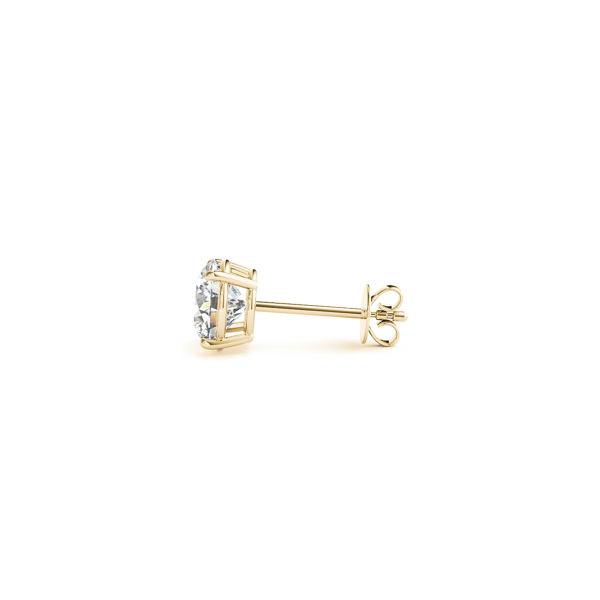 1 1/2 cttw Certified IGI Lab Grown Round Diamond Earrings 14K Yellow Gold (G/VS2), view 2