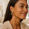 14K Yellow Gold Polished Round Linked Hoop Earrings