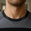 14k White Gold Round Cable Link Chain (1.50 mm)