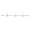 Sterling Silver Rhodium Plated Puffed Triple Heart Bracelet, view 3