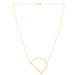 14K Yellow Gold Yours Truly Large Initial D Necklace, view 2