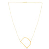 14K Yellow Gold Yours Truly Large Initial D Necklace