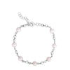 Sterling Silver Rhodium Plated Pearl Bead Bracelet, view 2