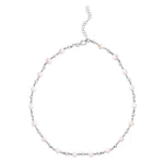 Sterling Silver Rhodium Plated Pearl Bead Bracelet, view 3