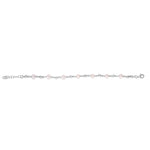 Sterling Silver Rhodium Plated Pearl Bead Bracelet, view 4