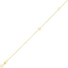 14K Yellow Gold Mini Initial C Bracelet